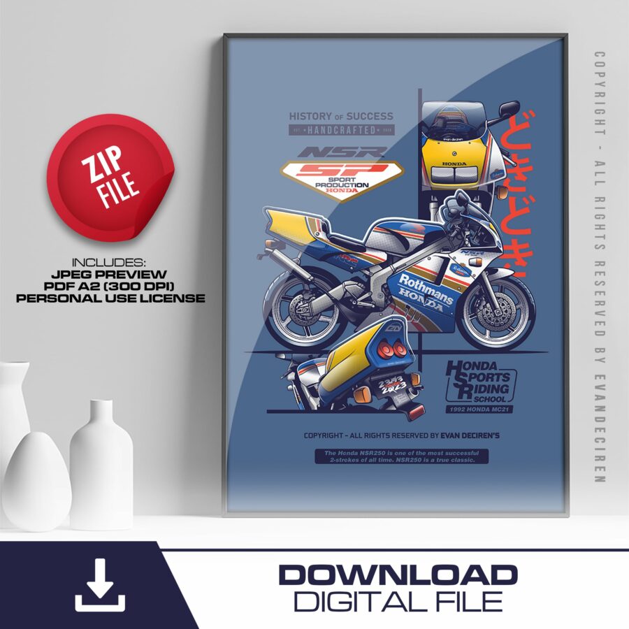 Honda NSR250SP | 1992 | MC21 from the Vintage Racing store collection.