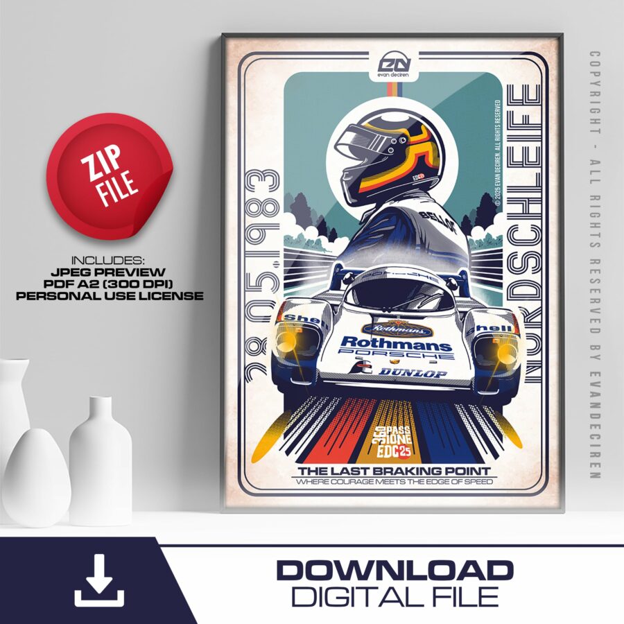 Nordschleife | 1983 | The Last Braking Point from the Race Car Wall Art store collection.
