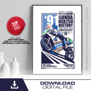 Luca Cadalora | 1991 | History NSR250 - 1of3 by Evan DeCiren Store