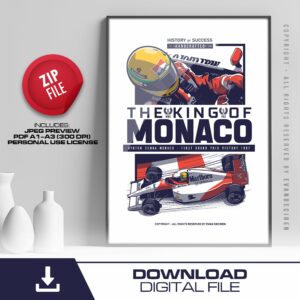 Ayrton Senna | 1991 | The King of Monaco by Evan DeCiren Store