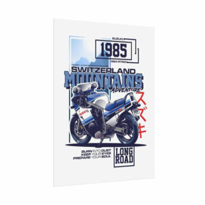 Suzuki GSX R750 | 1985 | Switzerland Mountains by Evan DeCiren Store