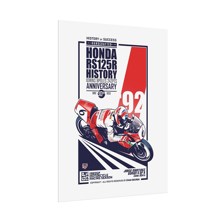 Honda RS125R 3-Poster Set | 1992 Anniversary Digital Prints Part 2 Vintage