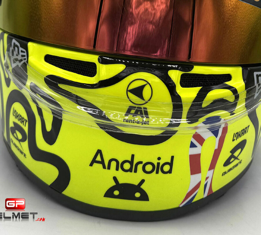 Lando Norris 2025 Silverstone GP F1 Helmet Mc Laren F1 British GP - Silverstone Track Art