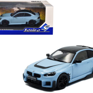 2023 BMW M2 M Performance Zandvoort Blue with Black Top 1/43 Diecast Model Car by Solido from the Sports Car Racing Collectibles store collection.