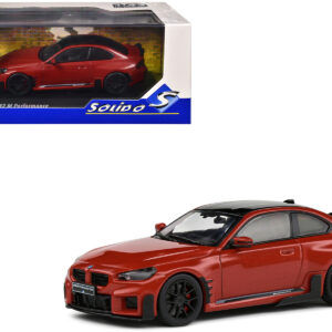 2023 BMW M2 M Performance Toronto Red Metallic with Black Top 1/43 Diecast Model Car by Solido from the Sports Car Racing Collectibles store collection.