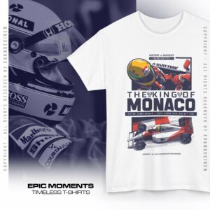 Ayrton Senna T-Shirt | 1991 Monaco Grand Prix | The King of Monaco Racing Shirt | F1 Legend Gift F1 Gifts by Evan DeCiren Store