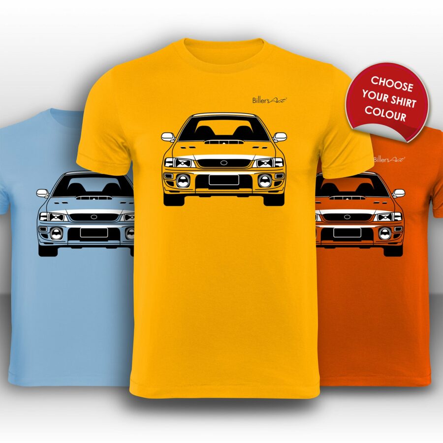 Subaru Impretza STi Front View Super Cool T-Shirt Automotive