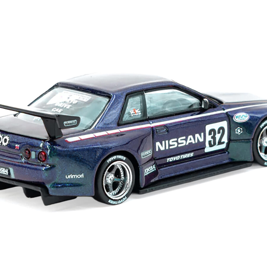 Nissan Skyline (R32) Widebody RHD (Right Hand Drive) #32 "Jonsibal Design Works" Midnight Purple Metallic "Global64" Series 1/64 Diecast Model by Tarmac Works Automotive