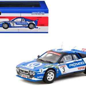 Lancia 037 Rally #3 Jean-Claude Andruet - Francoise Sappey 2nd Place "Ypres 24 Hours Rally" (1983) "Hobby64+" Series 1/64 Diecast Model Car by Tarmac Works from the Sports Car Racing Model Cars store collection.