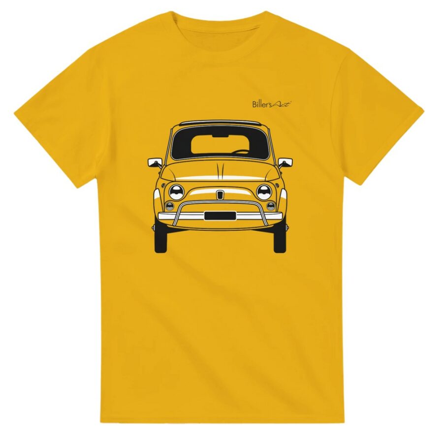 Fiat 500 80s Front View Super Cool T-Shirt Automotive