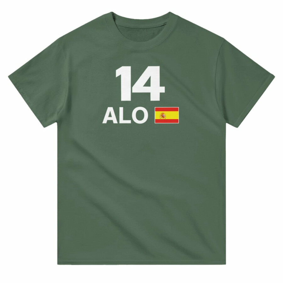 Fernando Alonso 2025 Race Calendar Formula 1 F1 T-Shirt Aston Martin F1 Team