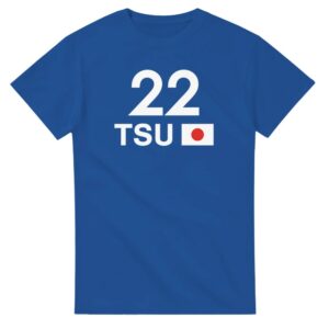Yuki Tsunoda 2025 Race Calendar Formula 1 F1 T-Shirt from the Sports Car Racing Apparel store collection.