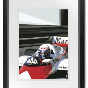 Alain Prost signed McLaren MP4 art poster from the F1 Posters & Prints store collection.
