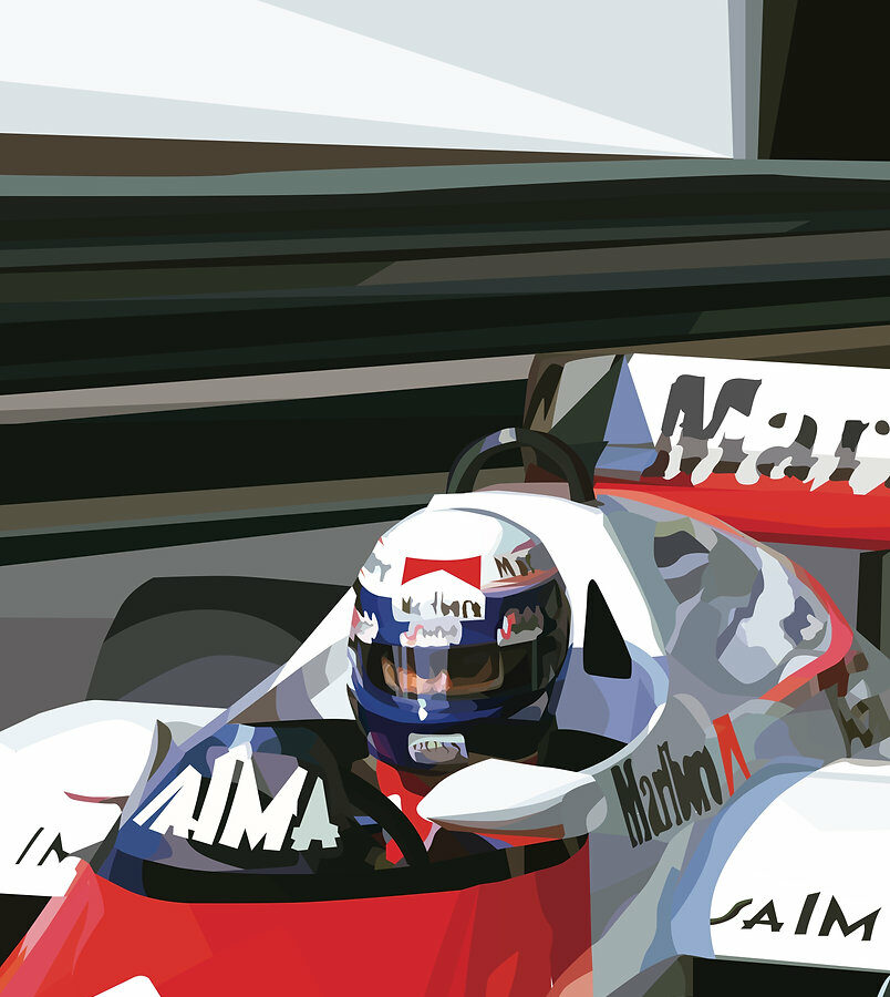 Alain Prost signed McLaren MP4 art poster F1 Jackets