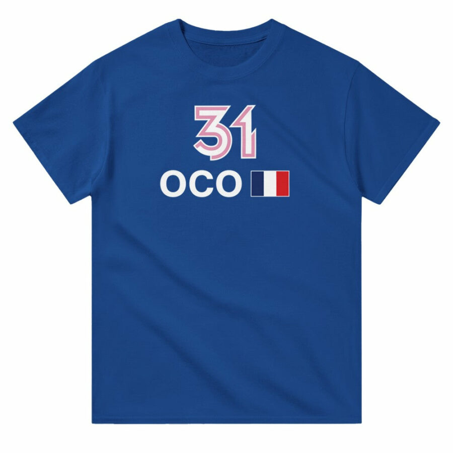 Esteban Ocon 2025 Race Calendar Formula 1 F1 T-Shirt F1 Clothing