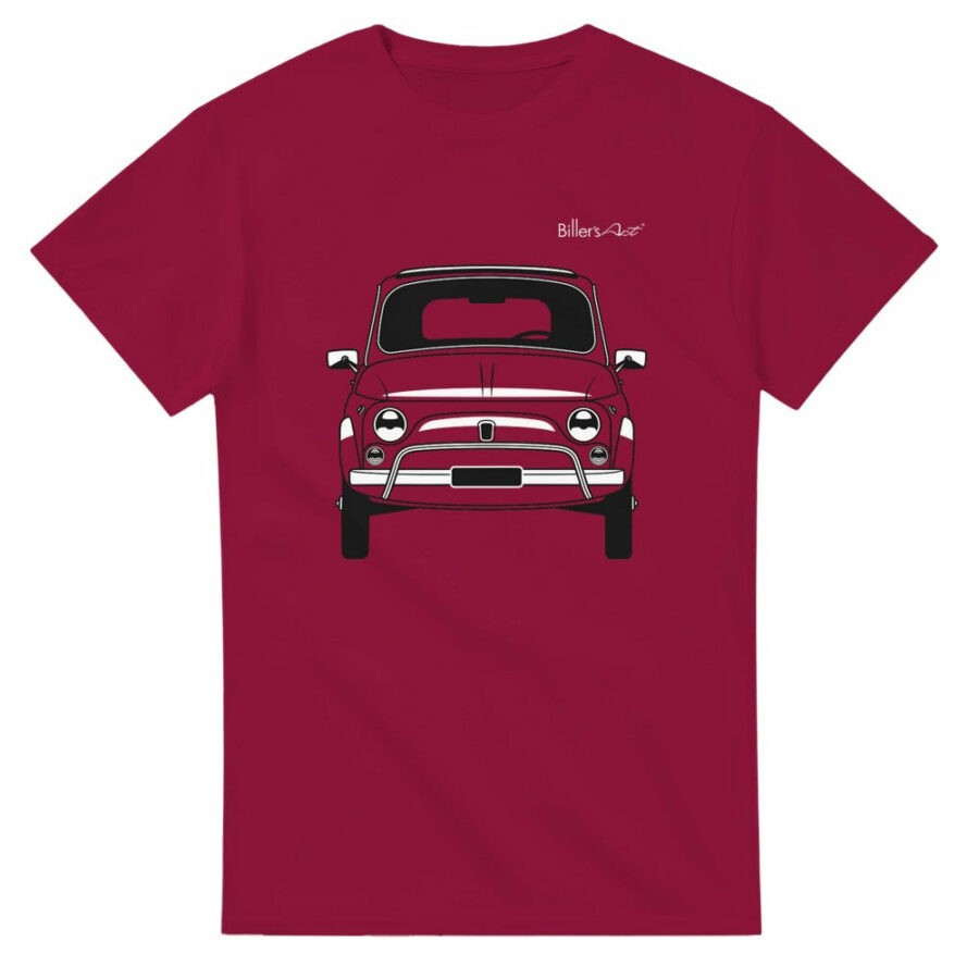Fiat 500 80s Front View Super Cool T-Shirt Automotive