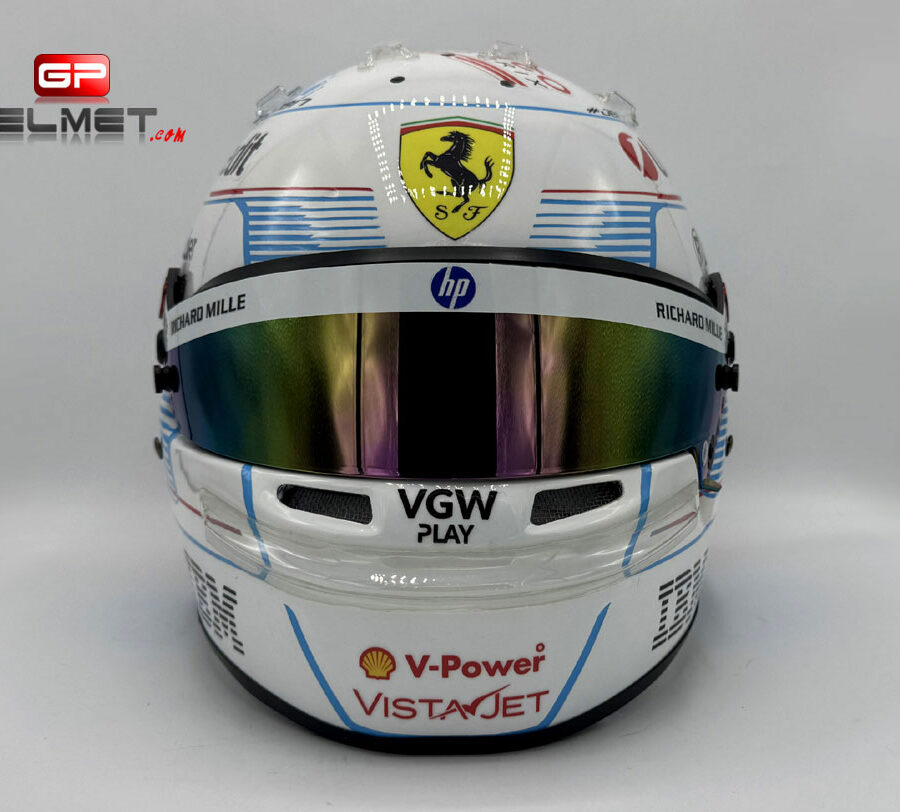 Charles Leclerc 2025 Monaco GP F1 Helmet Ferrari F1 Monaco GP Track Art