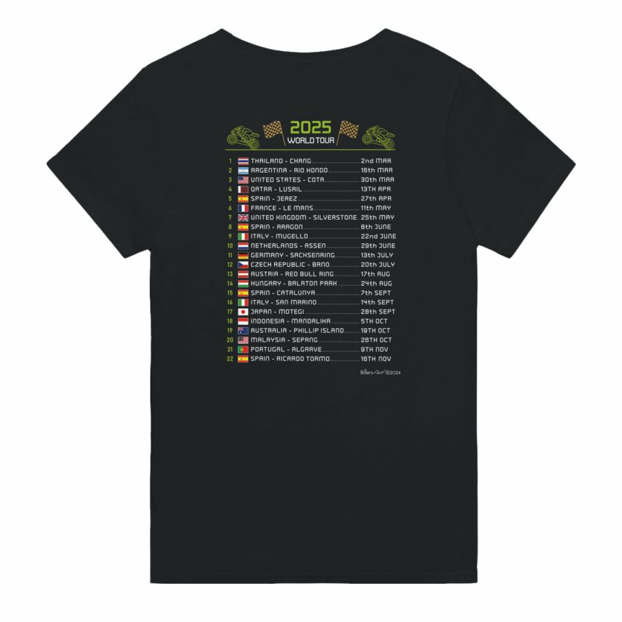 Enea Bastianini 2025 MotoGP Race Calendar T-Shirt Sports Car Racing Gifts