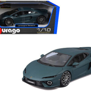 Lamborghini Temerario Matt Blue Metallic 1/18 Diecast Model Car by Bburago Automotive by Diecast Mania