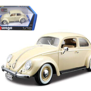 1955 Volkswagen Beetle Kafer Beige 1/18 Diecast Model Car by Bburago from the Volkswagen store collection.