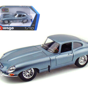 1961 Jaguar E Type Coupe Blue Metallic 1/18 Diecast Model Car by Bburago from the Jaguar store collection.