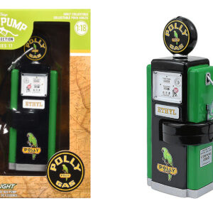 1948 Wayne 100-A Gas Pump "Polly Gas" Black and Green "Vintage Gas Pumps" Series 17 1/18 Diecast Replica by Greenlight from the Vintage store collection.