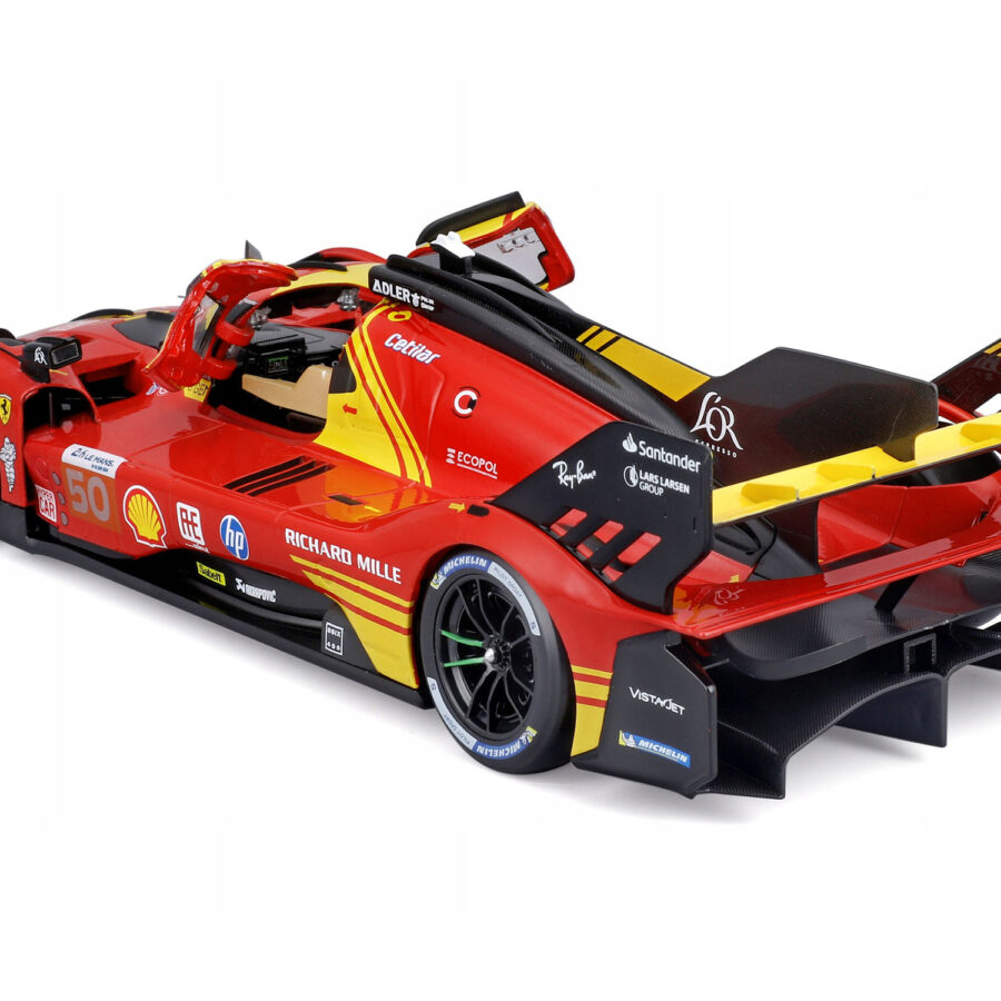 Ferrari 499P #50 Antonio Fuoco - Miguel Molina - Nicklas Nielsen "Ferrari AF Corse" Winner "24 Hours of Le Mans" (2024) "Racing" Series 1/18 Diecast Model Car by Bburago Sports Car Racing Model Cars