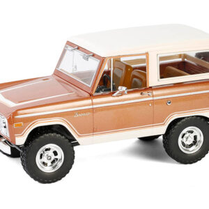 1973 Ford Bronco Hot Ginger Metallic with Cream Top "Artisan Collection" 1/18 Diecast Model Car by Greenlight  by Diecast Mania