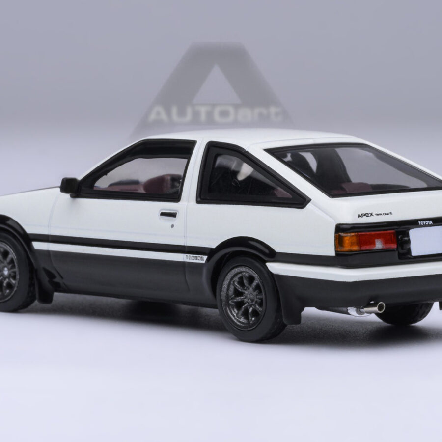 Toyota Sprinter Trueno (AE86) RHD (Right Hand Drive) "Project D Final Version" White with Graphics "Initial D" (1998-2021) TV Series 1/64 Diecast Model Car by Autoart Automotive