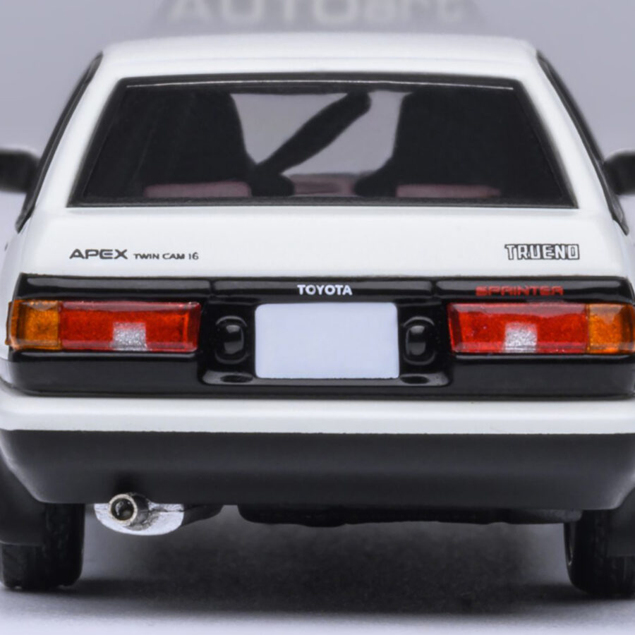 Toyota Sprinter Trueno (AE86) RHD (Right Hand Drive) "Project D Final Version" White with Graphics "Initial D" (1998-2021) TV Series 1/64 Diecast Model Car by Autoart Automotive