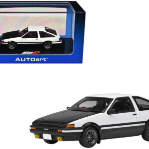 Toyota Sprinter Trueno (AE86) RHD (Right Hand Drive) "Project D Final Version" White with Graphics "Initial D" (1998-2021) TV Series 1/64 Diecast Model Car by Autoart  by Diecast Mania