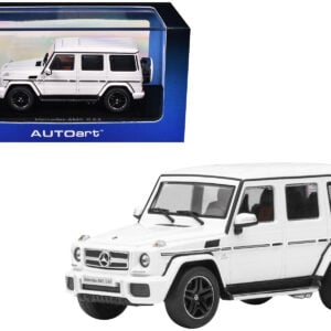 2017 Mercedes-Benz AMG G 63 White 1/64 Diecast Model Car by Autoart from the Sports Car Racing Model Cars store collection.