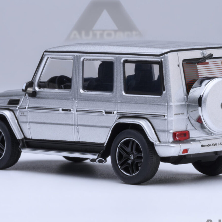 2017 Mercedes-Benz AMG G 63 Silver Metallic 1/64 Diecast Model Car by Autoart Automotive