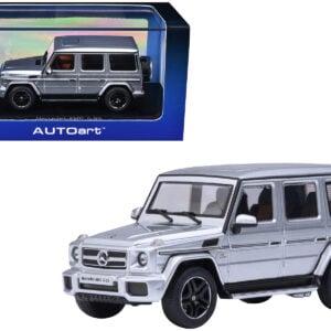 2017 Mercedes-Benz AMG G 63 Silver Metallic 1/64 Diecast Model Car by Autoart  by Diecast Mania