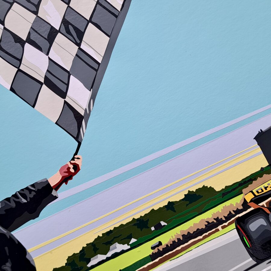 F1 75. A celebration of 75 years of F1. Lando Norris, McLaren. British GP - Silverstone Track Art