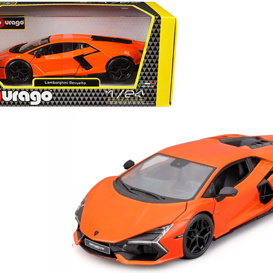 Lamborghini Revuelto Orange "Italian Design" Series 1/24 Diecast Model Car by Bburago Italian GP - Monza Track Art