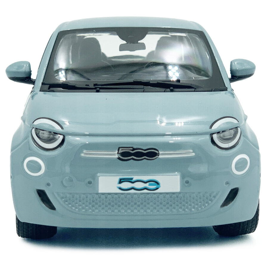 2023 Fiat 500e Light Blue 1/24 Diecast Model Car by Bburago Sports Car Racing Model Cars