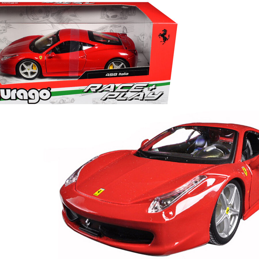 Ferrari 458 Italia Red 1/24 Diecast Model Car by Bburago Automotive