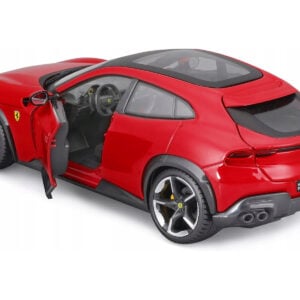 Ferrari Purosangue Red with Sunroof "Race + Play" Series 1/24 Diecast Model Car by Bburago Sports Car Racing Gifts by Diecast Mania