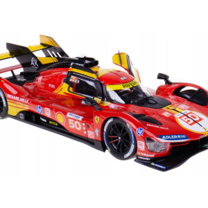 Ferrari 499P #50 Antonio Fuoco - Miguel Molina - Nicklas Nielsen "Ferrari AF Corse" Winner "24 Hours of Le Mans" (2024) "Racing" Series 1/24 Diecast Model Car by Bburago Automotive by Diecast Mania