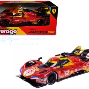 Ferrari 499P #50 Antonio Fuoco - Miguel Molina - Nicklas Nielsen "Ferrari AF Corse" Winner "24 Hours of Le Mans" (2024) "Racing" Series 1/24 Diecast Model Car by Bburago Automotive by Diecast Mania