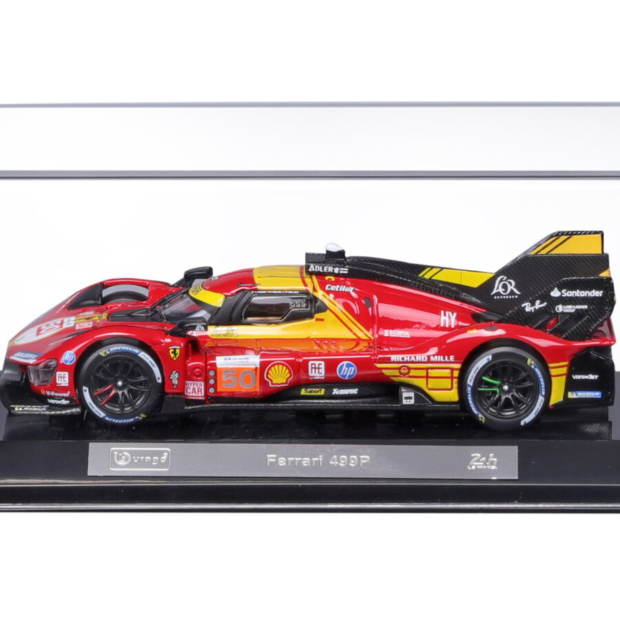 Ferrari 499P #50 Antonio Fuoco - Miguel Molina - Nicklas Nielsen "Ferrari AF Corse" Winner "24 Hours of Le Mans" (2024) "Racing" Series 1/43 Diecast Model Car by Bburago Sports Car Racing Model Cars