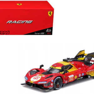 Ferrari 499P #50 Antonio Fuoco - Miguel Molina - Nicklas Nielsen "Ferrari AF Corse" Winner "24 Hours of Le Mans" (2024) "Racing" Series 1/43 Diecast Model Car by Bburago Automotive by Diecast Mania