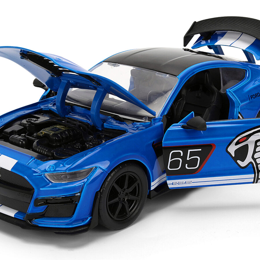 2020 Ford Mustang Shelby GT500 #65 "Ford Performance" Blue with Black Top and White Stripes "Bigtime Muscle" Series 1/24 Diecast Model Car by Jada Automotive
