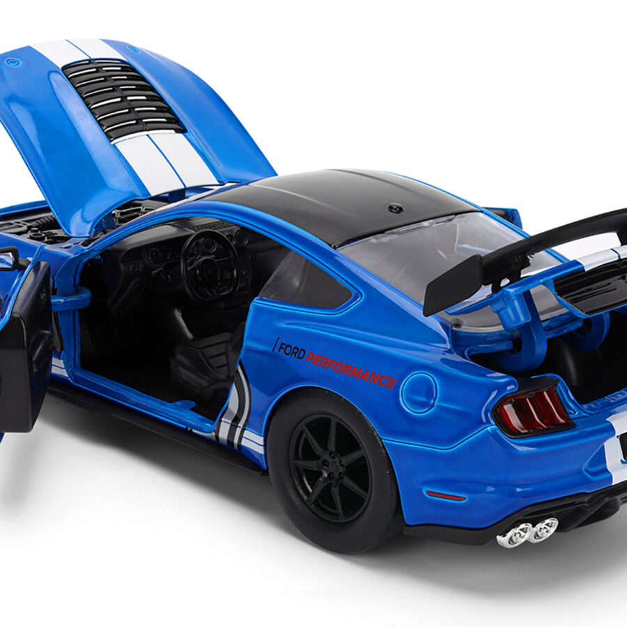 2020 Ford Mustang Shelby GT500 #65 "Ford Performance" Blue with Black Top and White Stripes "Bigtime Muscle" Series 1/24 Diecast Model Car by Jada Automotive