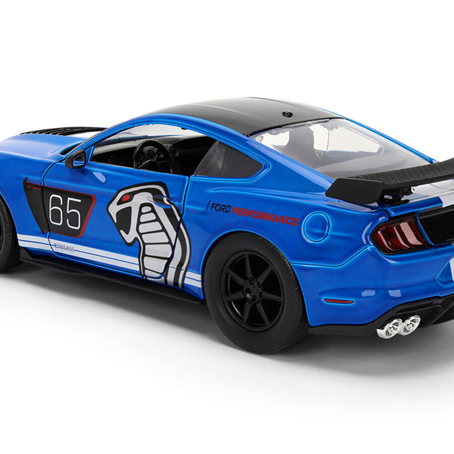 2020 Ford Mustang Shelby GT500 #65 "Ford Performance" Blue with Black Top and White Stripes "Bigtime Muscle" Series 1/24 Diecast Model Car by Jada Automotive