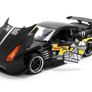 2009 Nissan GT-R (R35) Ben Sopra Matt Black with "Mechagodzilla" Graphics "Hollywood Rides" Series 1/24 Diecast Model Car by Jada  by Diecast Mania