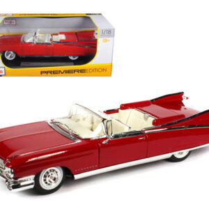 1959 Cadillac Eldorado Biarritz Red 1/18 Diecast Model Car by Maisto from the Sports Car Racing Collectibles store collection.