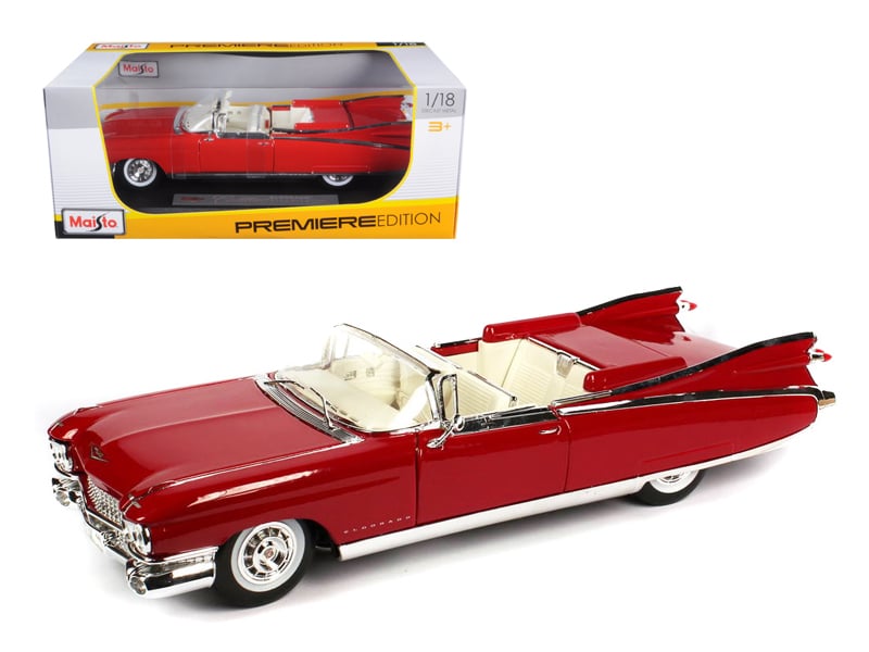 1959 Cadillac Eldorado Biarritz Red 1/18 Diecast Model Car by Maisto from the Sports Car Racing Collectibles store collection.