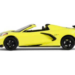 2022 Chevrolet Corvette C8.R Convertible Yellow with Silver Stripes "Barrett-Jackson" Series 15 1/64 Diecast Model Car by Greenlight  by Diecast Mania